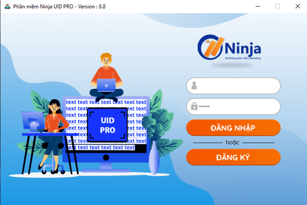 Đăng nhập vào Phần mềm Ninja UID Pro